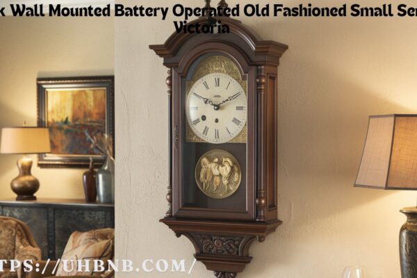 Clock Wall Mounted Battery Operated Old Fashioned Small Semi-Victoria