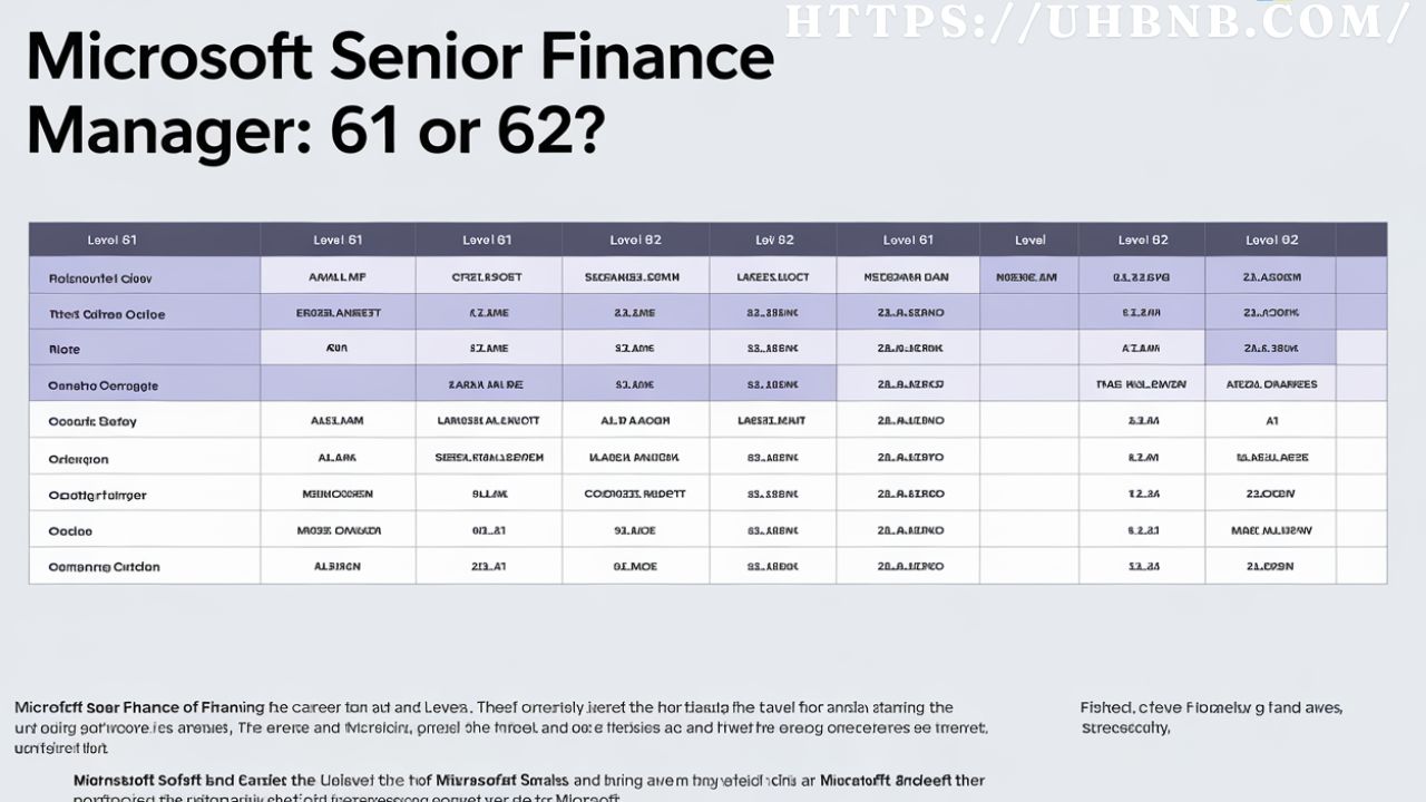 Is Microsoft Senior Finance Manager 61 or 62