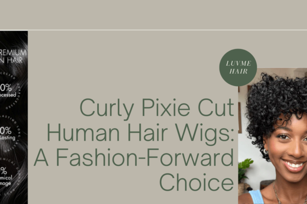 Curly Pixie Cut Human Hair Wigs