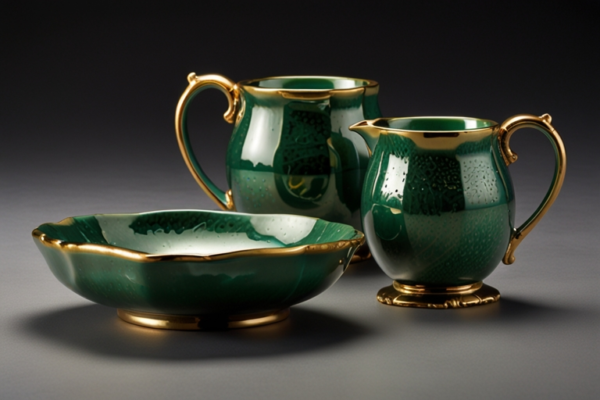 Inarco Japan Lusterware Three Footed Green